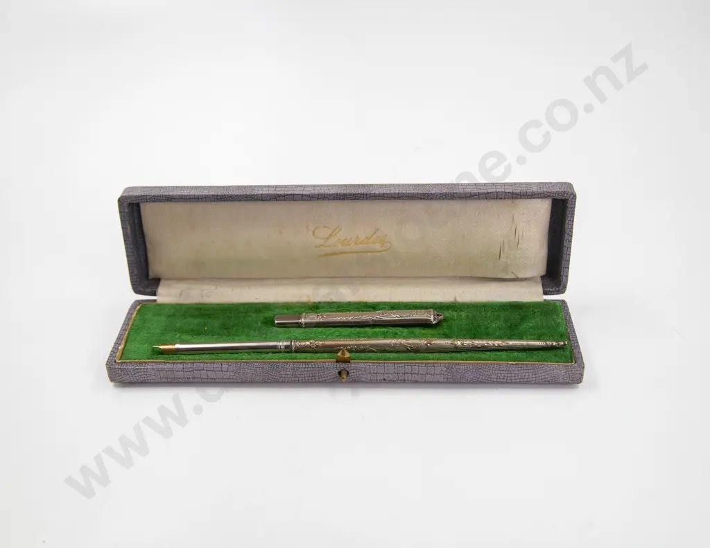 Mid C19th French Lourdes S/Plate Dip Pen Image 1++