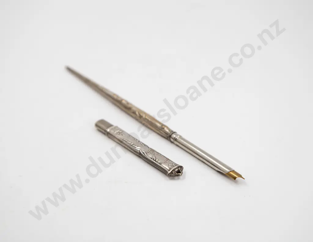 Mid C19th French Lourdes S/Plate Dip Pen Image 1++