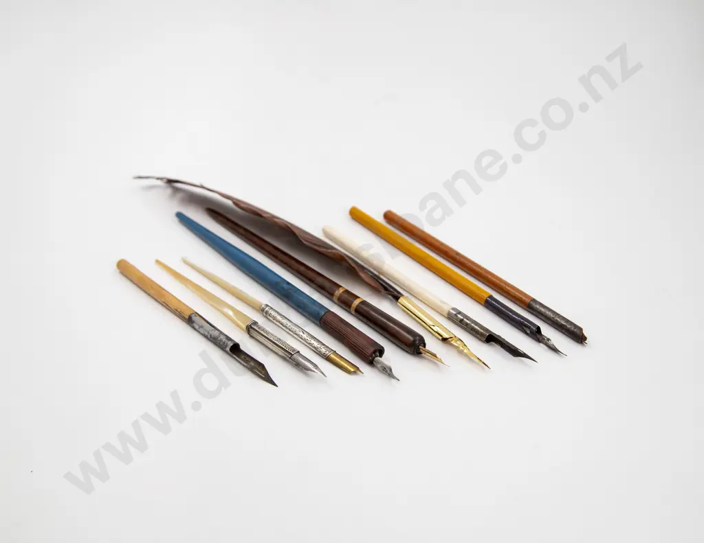 Assortment of NIne Dip Pens Image 1++
