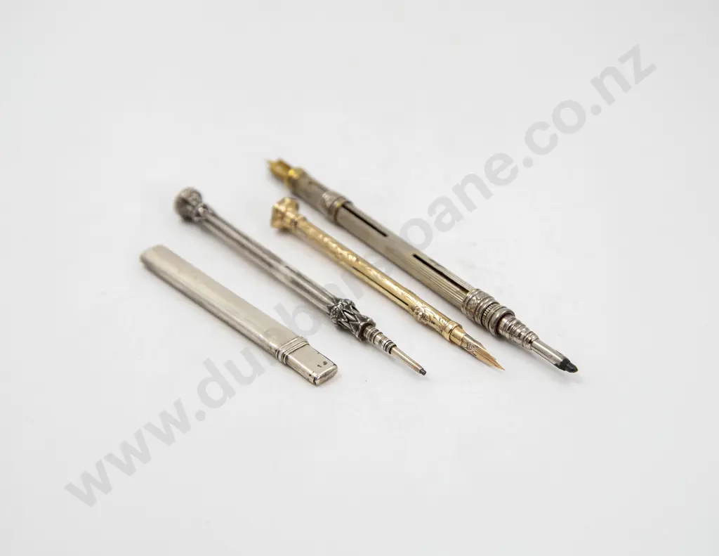 C19th Gold Plated Fancy Dip Pen/Pencil Image 1++