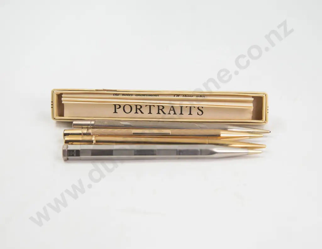 Yard-o-Led and Life-Long England Silver Plated and Three Rolled Gold Pencils Image 1++