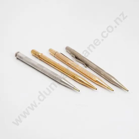 Yard-o-Led and Life-Long England Silver Plated and Three Rolled Gold Pencils