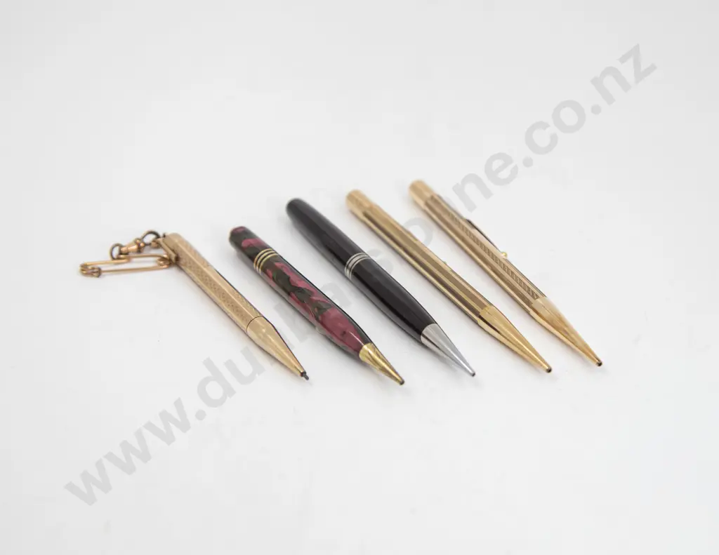 Collection of Five Vintage Various Manufacture Propelling/Mechanical Pencils Image 1++