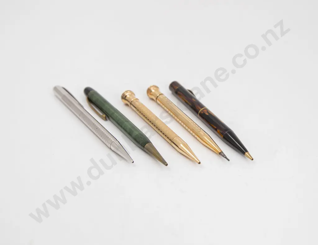 Collection of Five Vintage Various Manufacture Propelling/Mechanical Pencils Image 1++