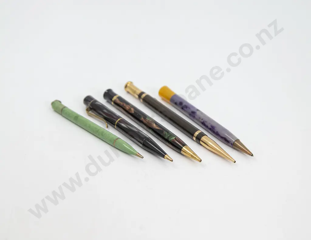 Collection of Five Vintage Various Manufacture Propelling/Mechanical Pencils Image 1++