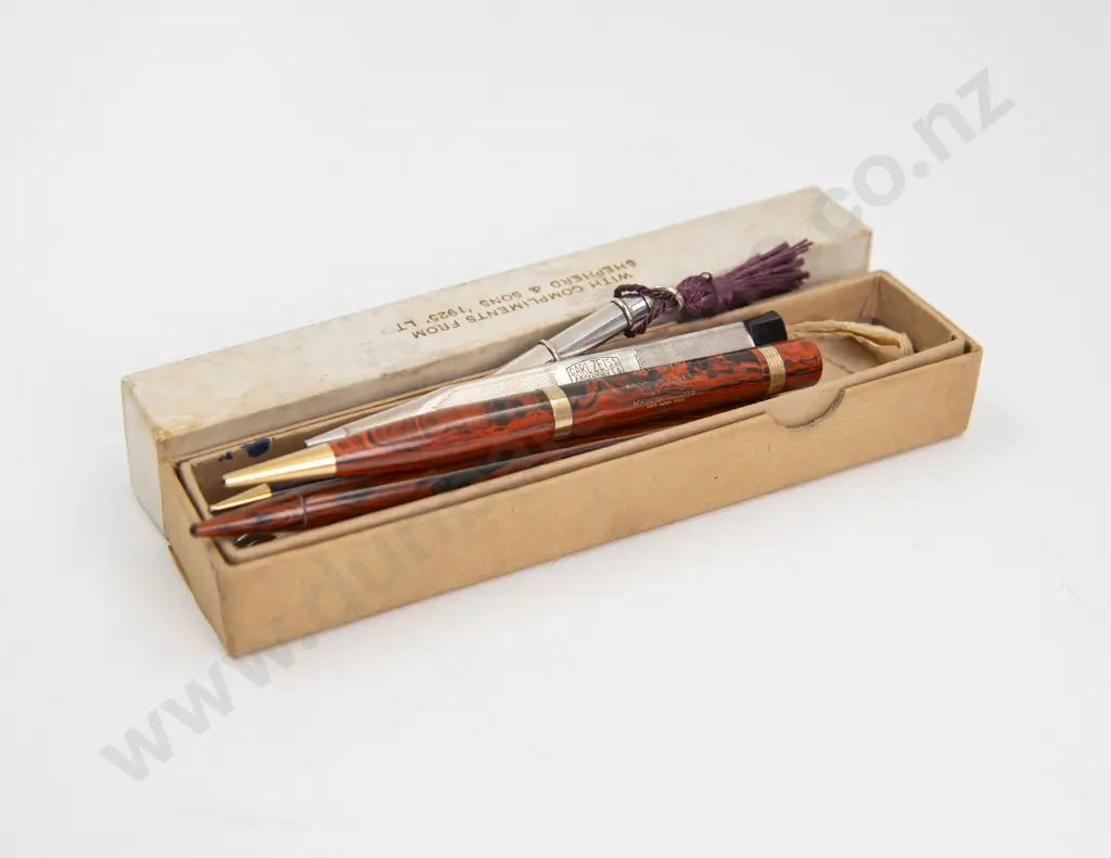 Collection of Five Vintage Various Manufacture Propelling/Mechanical Pencils with Advertising Image 1++