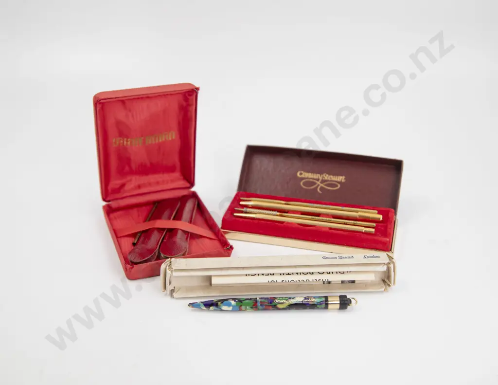 Conway Stewart Pencil with Conway and Waterman Bridge Ballpoint Pens Image 1++