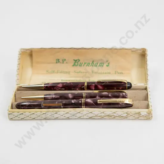 Burnham Fountain Pen and Two Pencils