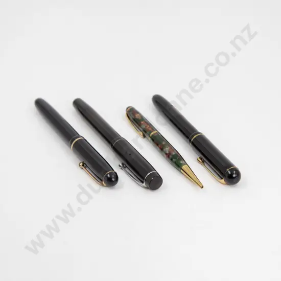 Three Vintage Various Manufacture Fountain Pens and Pencil