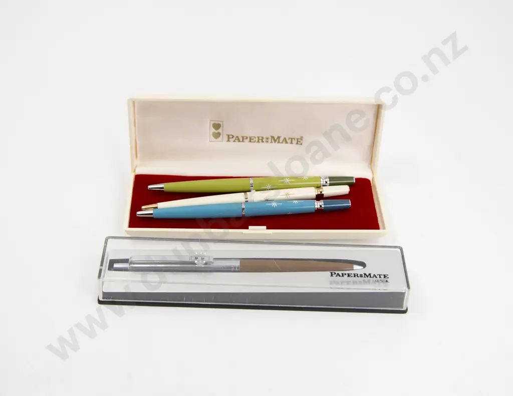 C1960's Paper Mate Profile Regular Ballpoint Pen and Three Princess/Lady Pens Image 1++
