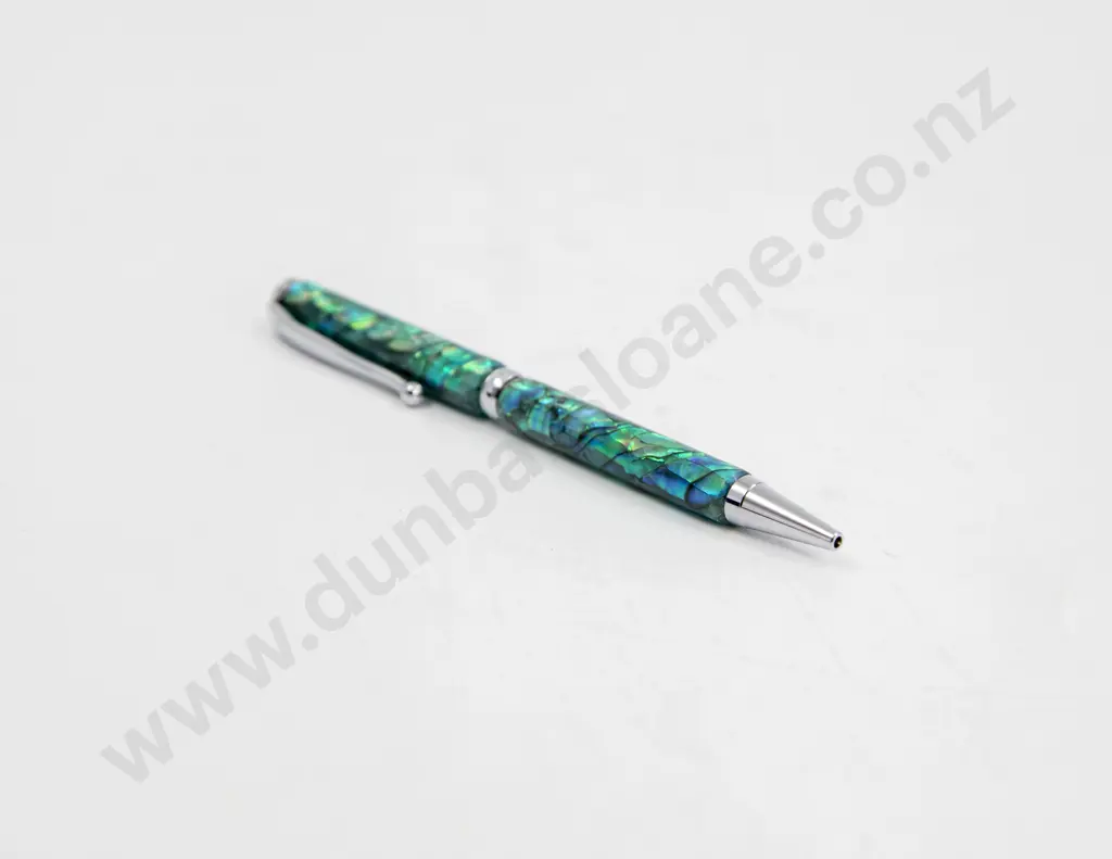 Fiordland Paua Shell Ball-Point Pen and Three Wood and MOP Pens Image 1++