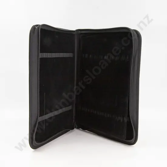 Two Monteverde 36 Slot Zipper Imitation Leather Pen Cases