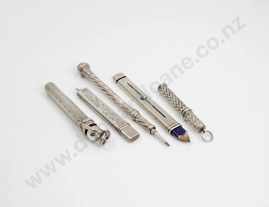 Three Victorian S/S Chatelaine Pencils Image 1++