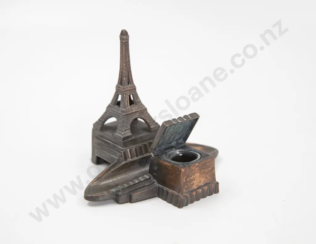 Art Deco Coppered Tinplate Ink Stand Image 1++