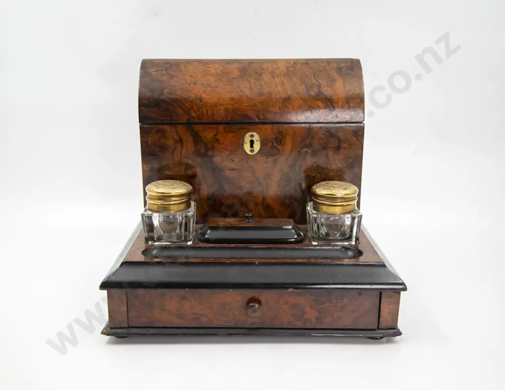 Victorian Burr Walnut Desk Stand Image 1++