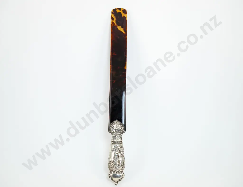 Large Victorian Tortoise Shell and S/S Paper Knife/Pape Turner Image 1++