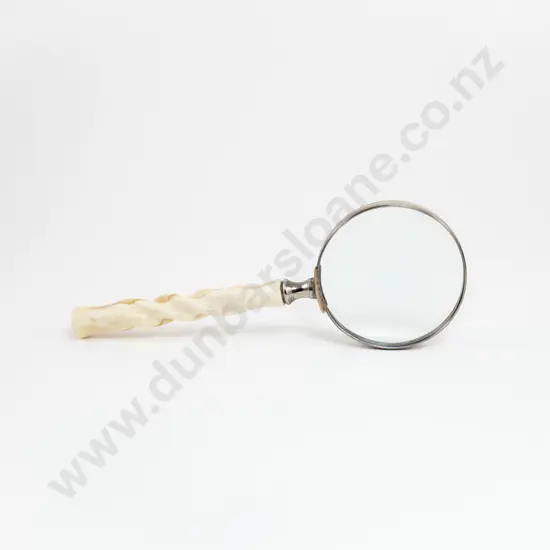 Horn Twist Handled Desk Magnifying Glass