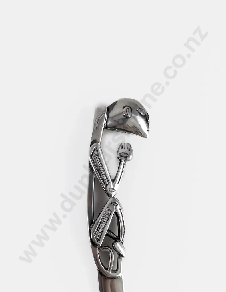 Modernist .925 Silver Demon Handled Letter Opener By Spiro Image 1++