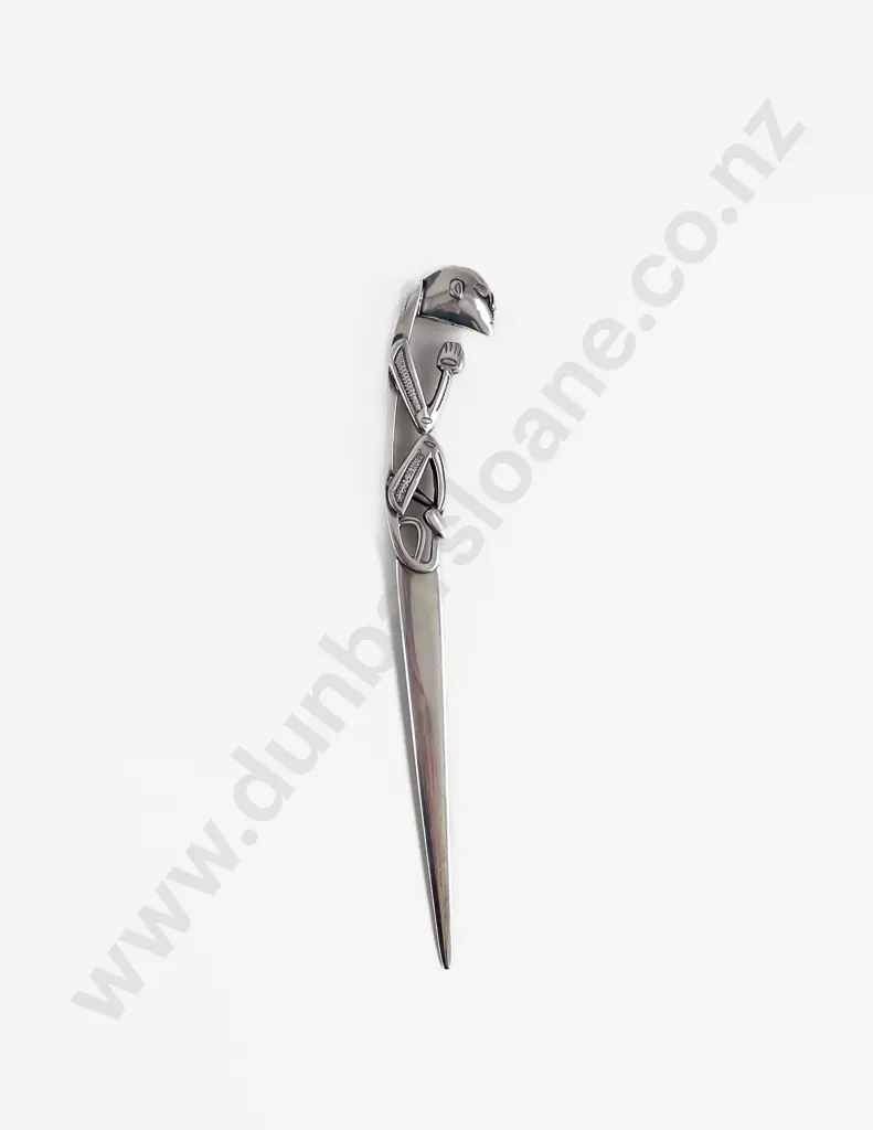 Modernist .925 Silver Demon Handled Letter Opener By Spiro Image 1++