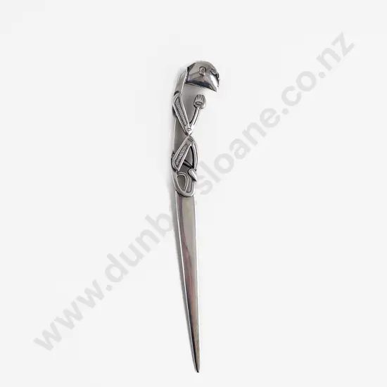 Modernist .925 Silver Demon Handled Letter Opener By Spiro
