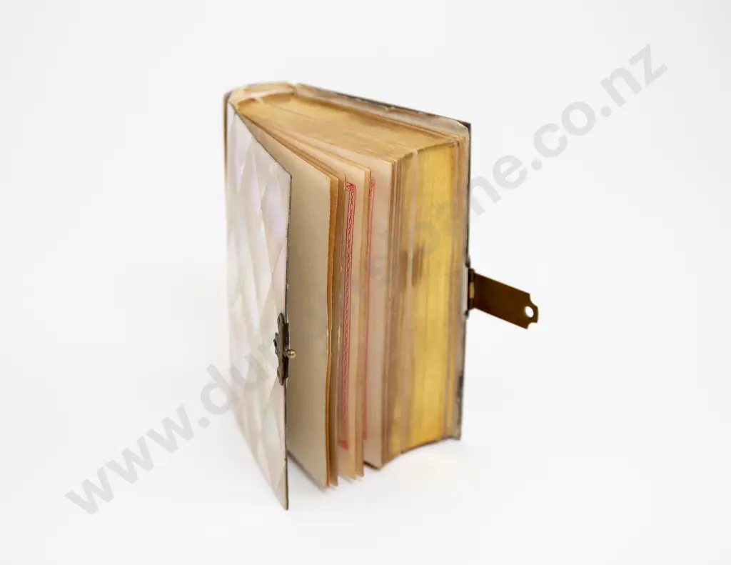 Late C19th French MOP Covered Pocket Prayer Book Image 1++