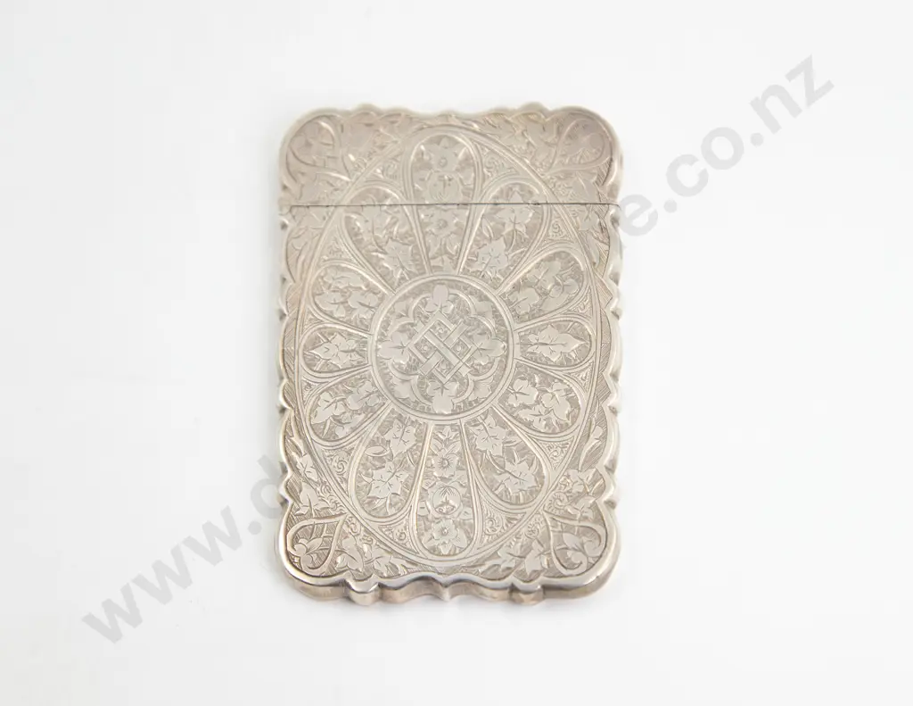 Cased Victorian S/S Calling Card Case Image 1++
