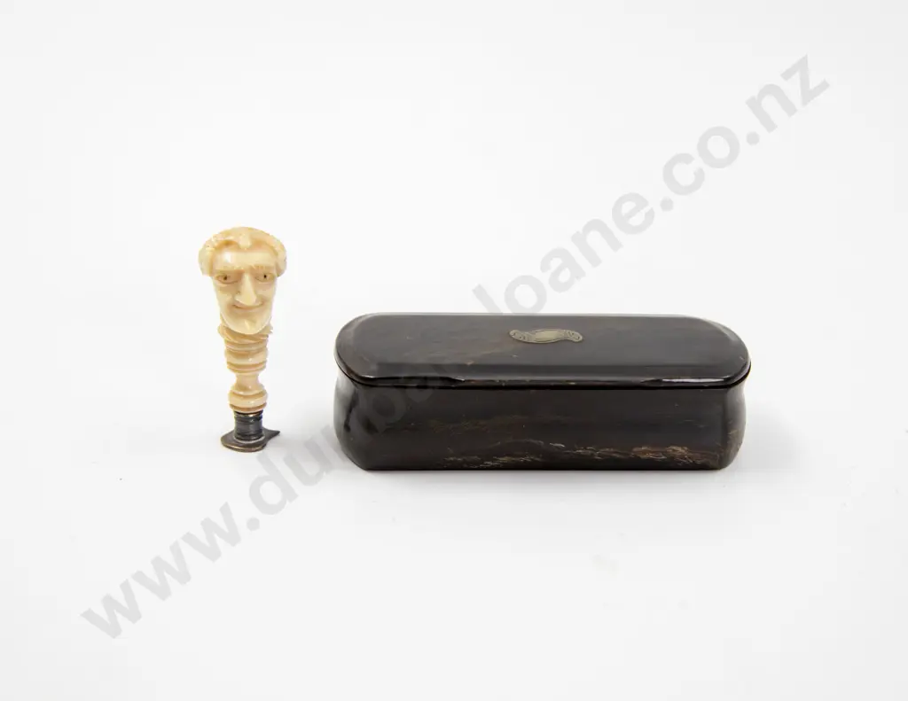 C19th Horn Snuff Box Image 1++