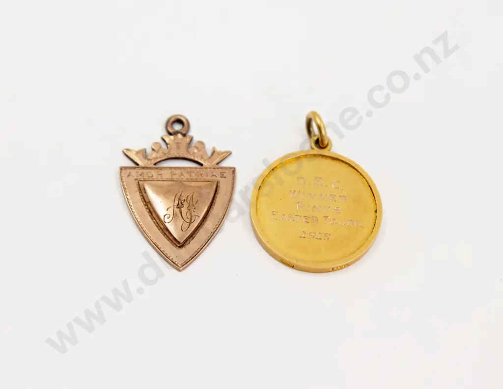Two 9ct Gold Prize Medals Image 1++