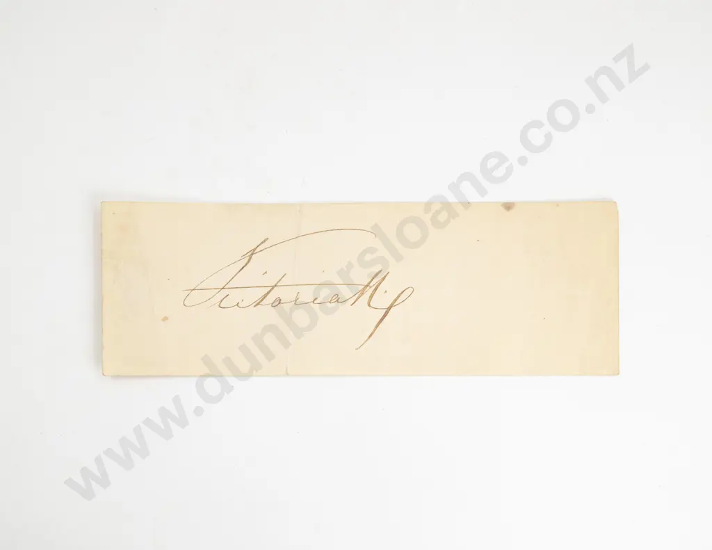 On Cut Paper Signature of Queen Victoria Image 1++
