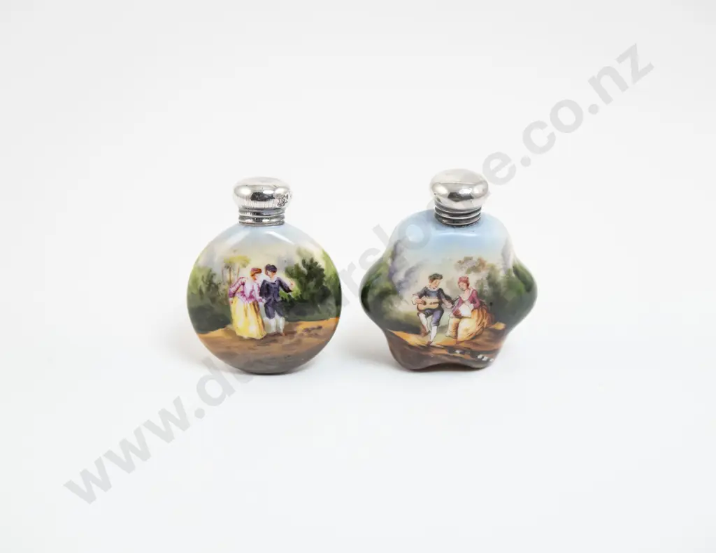 Two Bayreuth Type Porcelain Scent Flasks Image 1++