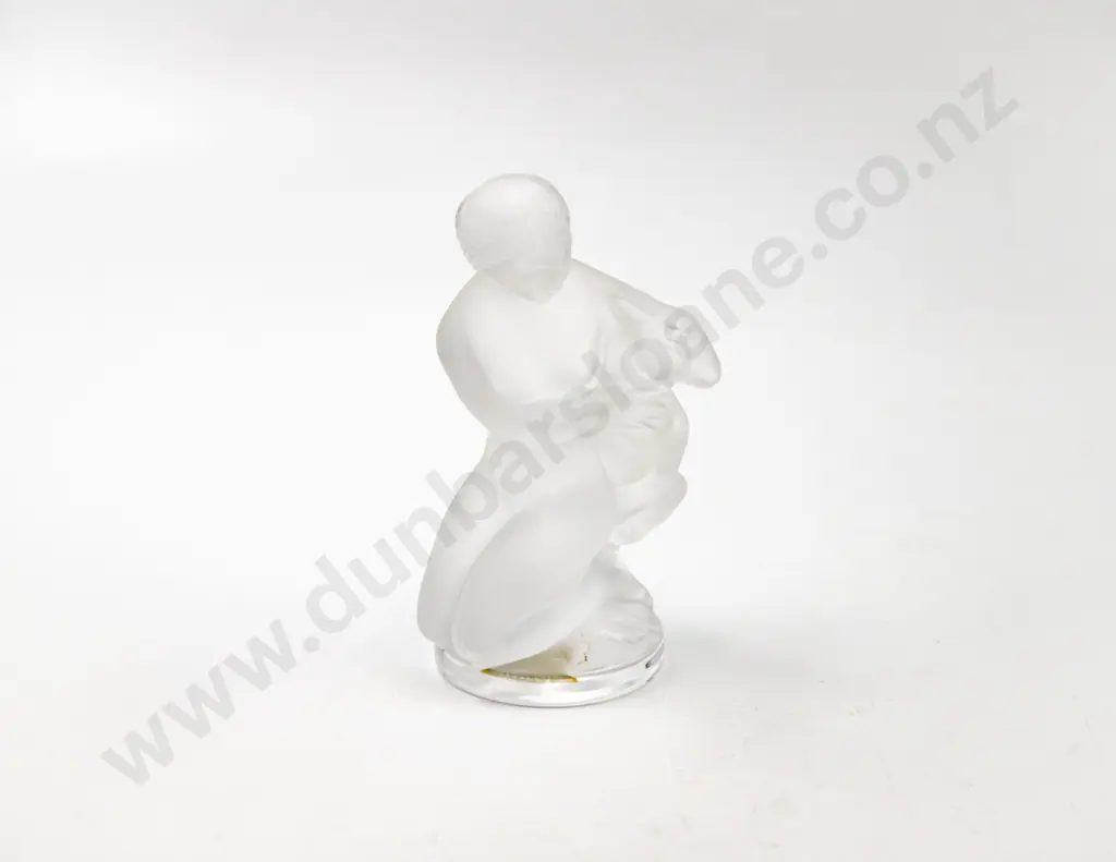 Lalique France Figure of Diana and Fawn in Frosted Crystal Image 1++