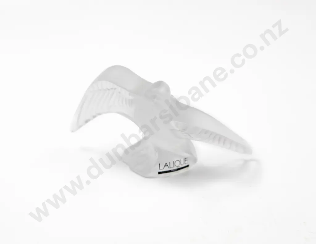 Lalique France Swallow Bird in Frosted Crystal Image 1++