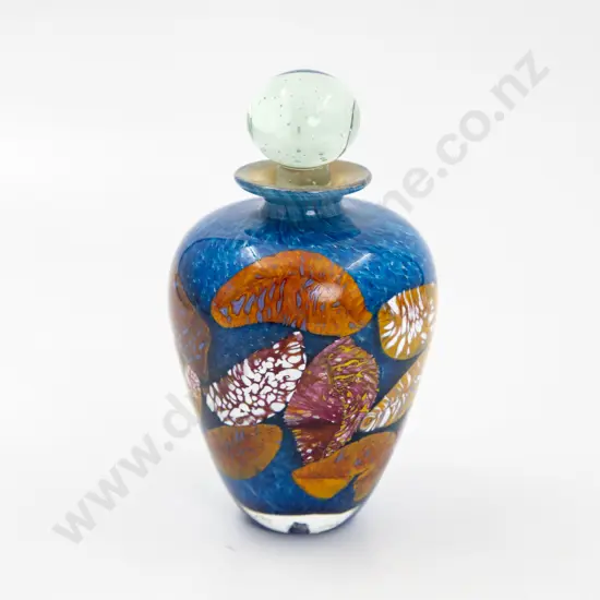 Peter Raos Leaf Series Scent Bottle of Encased Glass