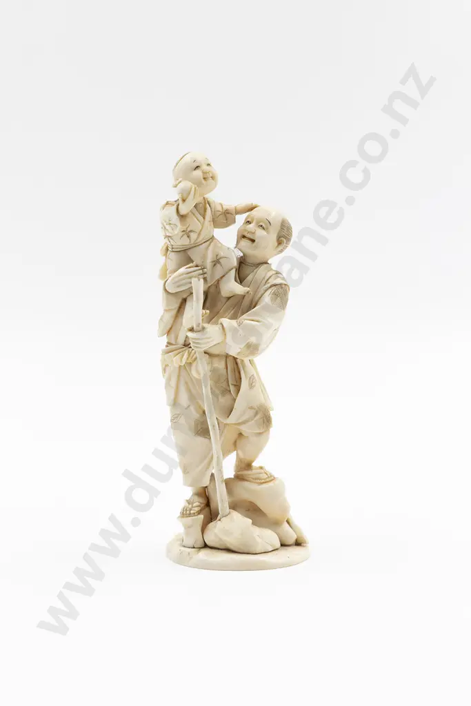 Japanese Signed Carved Ivory Figure Image 1++