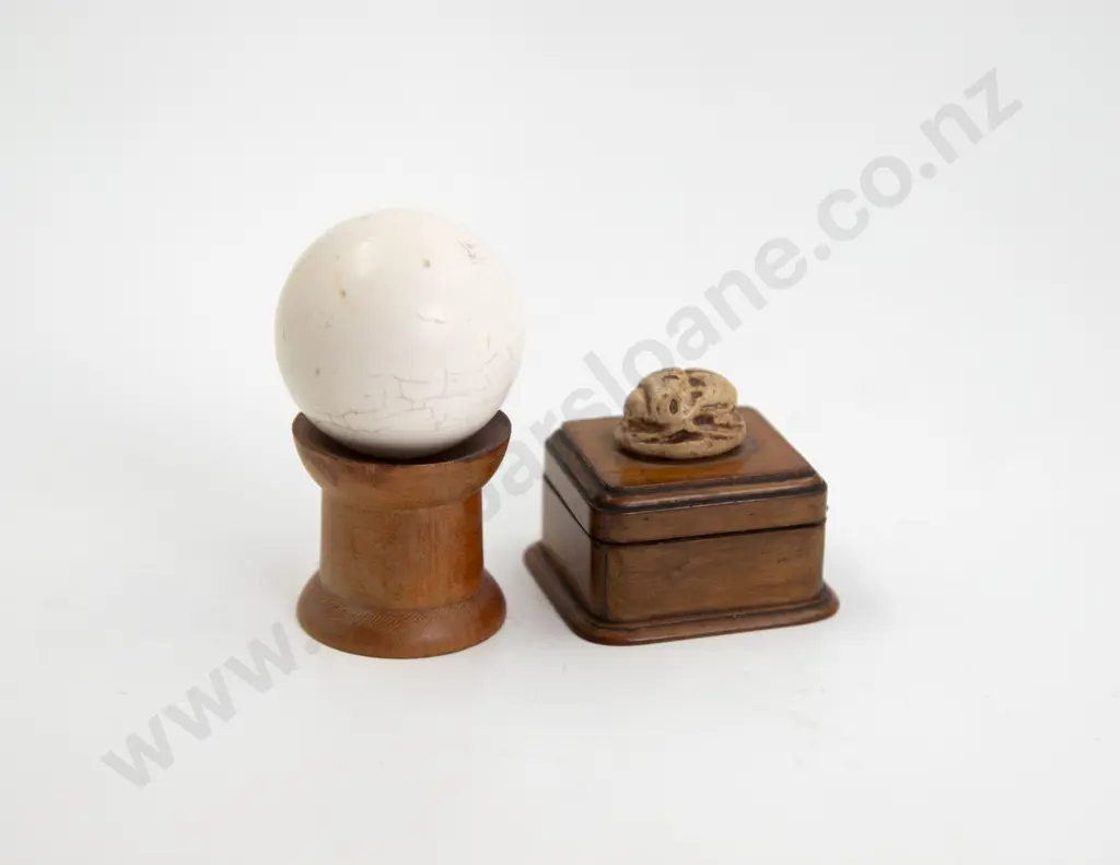 Edwardian Olive Wood Trinket Box Image 1++