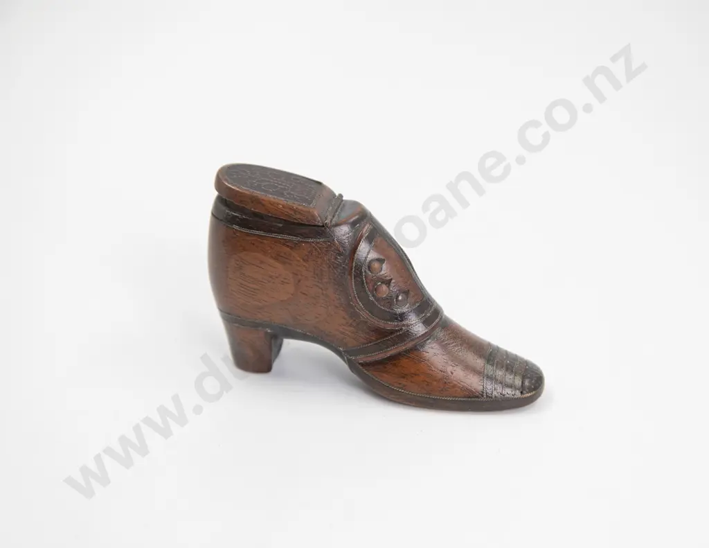 Victorian Treen Shoe Snuff Image 1++
