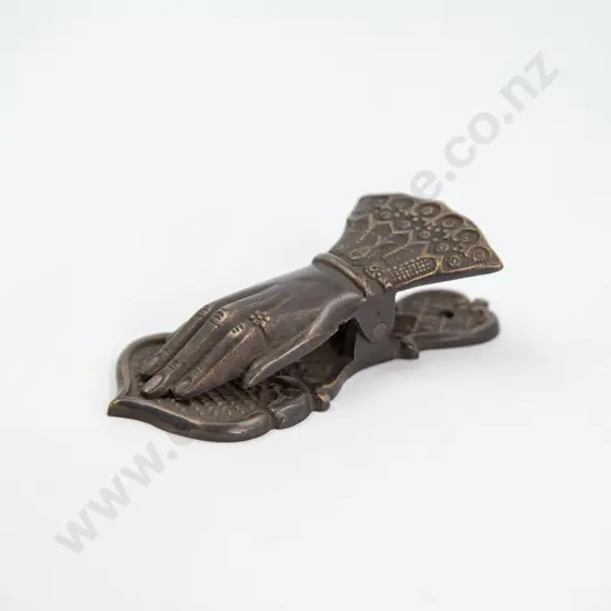 Reproduction Victorian Brass Hand Paper Clip