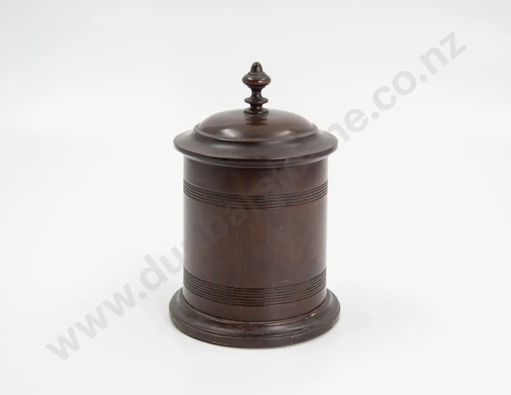 Victorian Lignum Vitae Treen Canister Image 1++