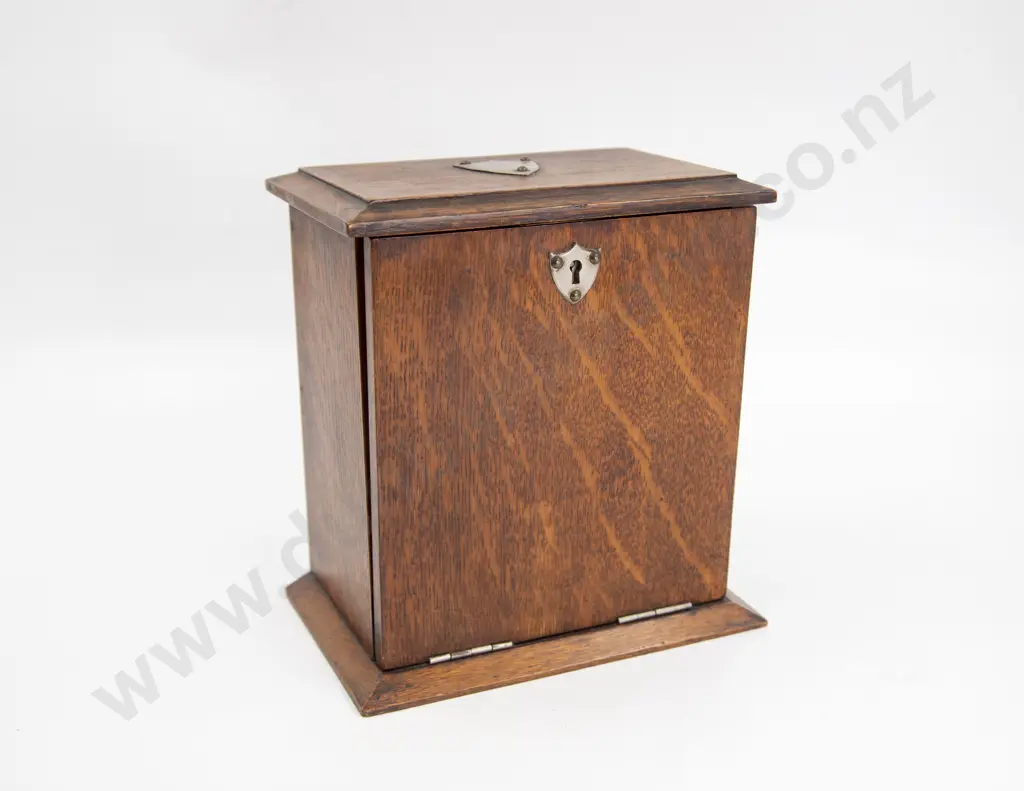 Edwardian Oak Writing Compendium Image 1++