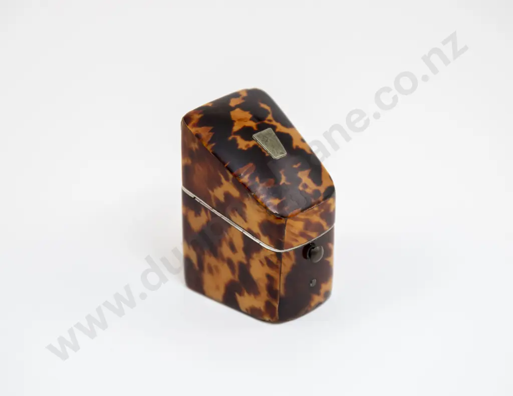 Victorian Tortoise Shell Pocket Sewing Box Image 1++