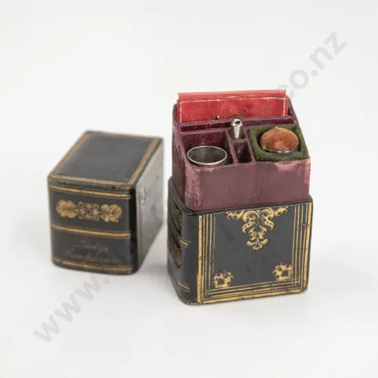 Antique Tooled Leather 'Lady's Companion' Sewing Book Etui