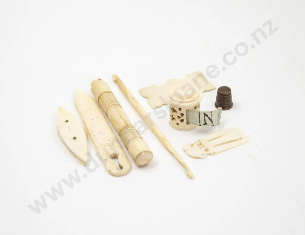 Victorian Bone Sewing Implements Image 1++