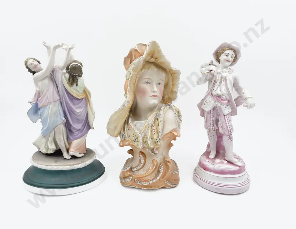Ceramic Bust together with Porcelain Figure & Group Figure Image 1++