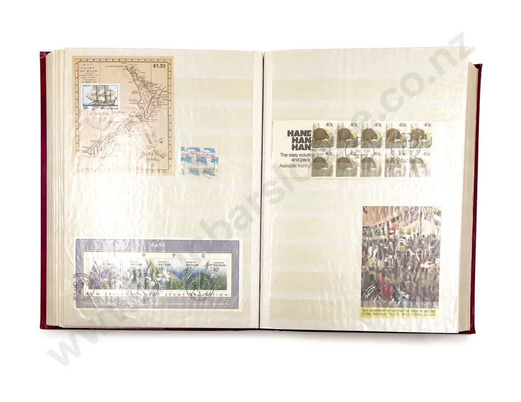 Stock Book Album Mainly NZ Decimal Stamps with Mint Blocks Image 1++