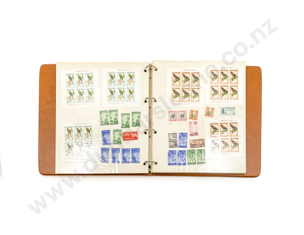 Two Stock Book Albums NZ Stamps Image 1++