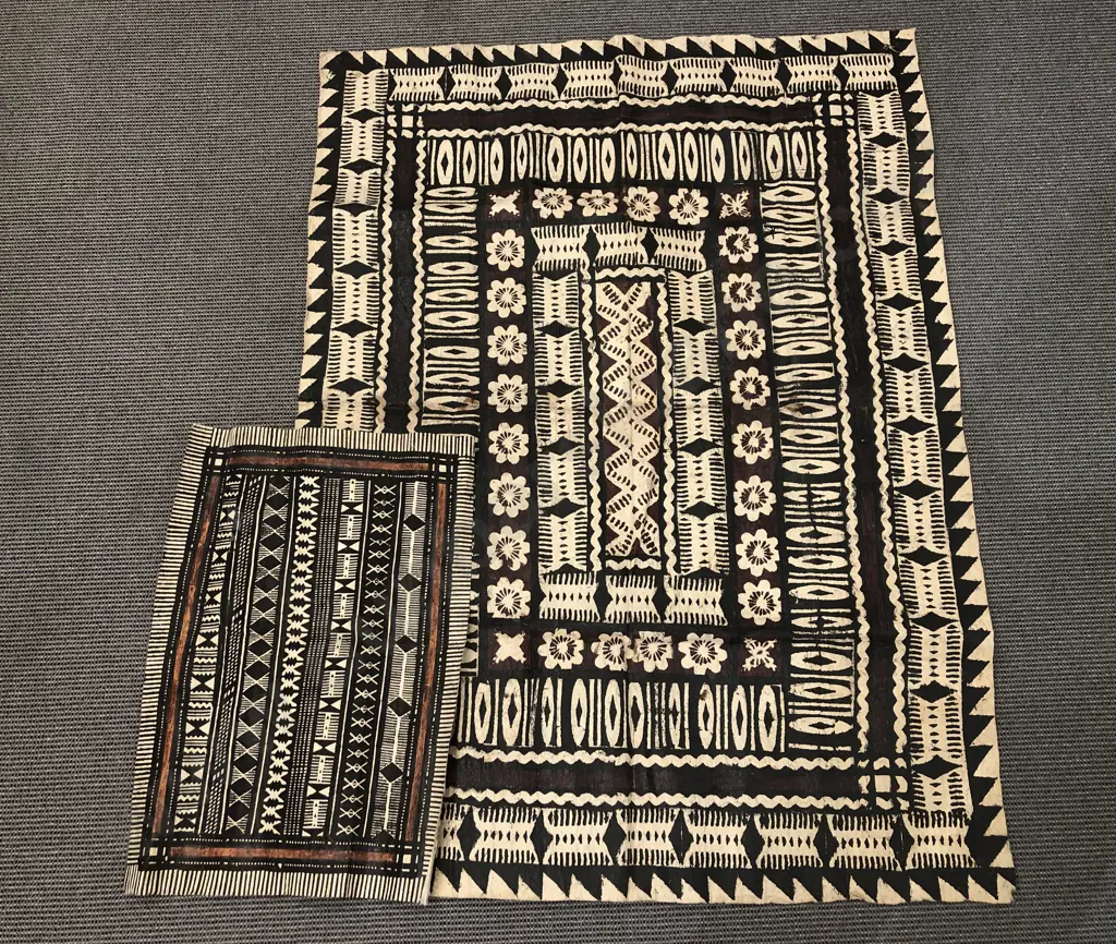 Two Assorted Tapa Cloths Image 1++