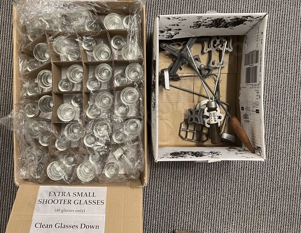 Small Quantity of Assorted Kitchenalia together with Box of As New Shot Glasses Image 1++