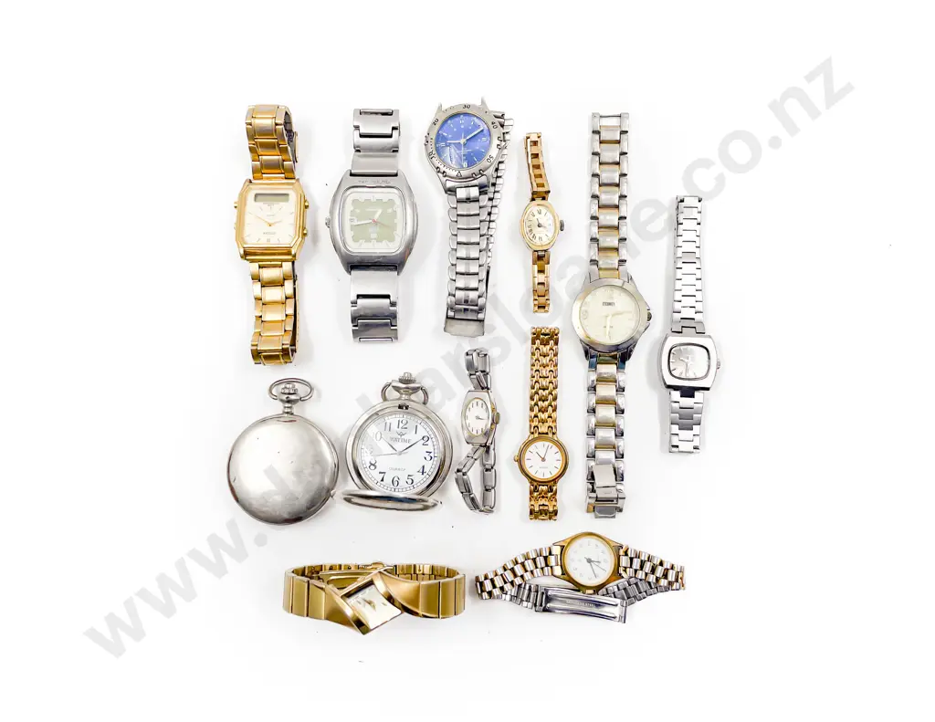 Two Fob Watches together with Assorted Wrist Watches Image 1++