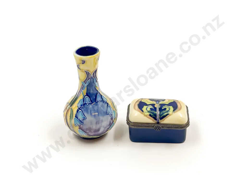 Tupton Ware Bluebell Vase and Thistle Trinket Box Image 1++