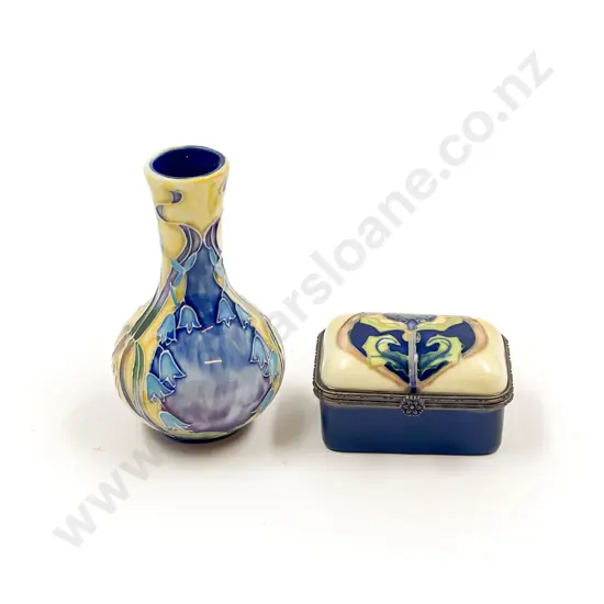 Tupton Ware Bluebell Vase and Thistle Trinket Box
